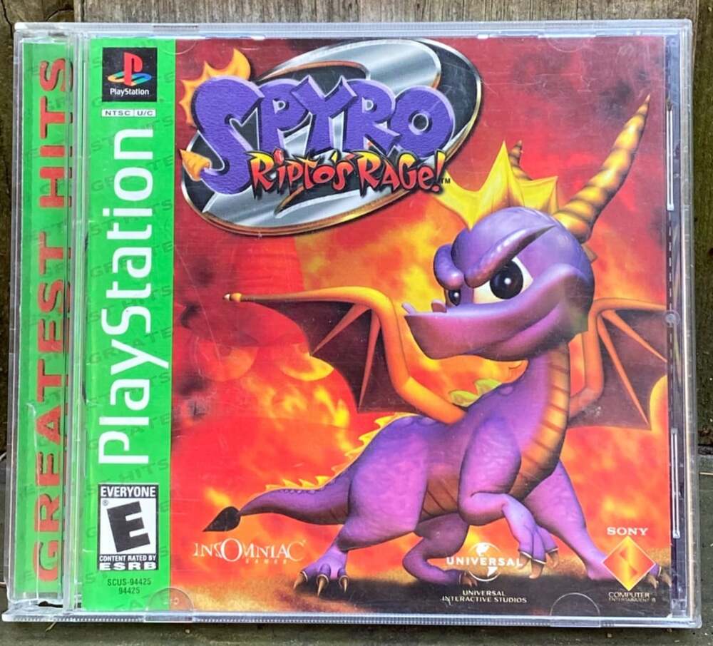 Spyro 2 Ripto's Rage PS1 PlayStation 1 Greatest Hits Complete Manual in Box